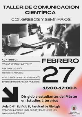 Taller de comunicación científica: congresos y seminarios